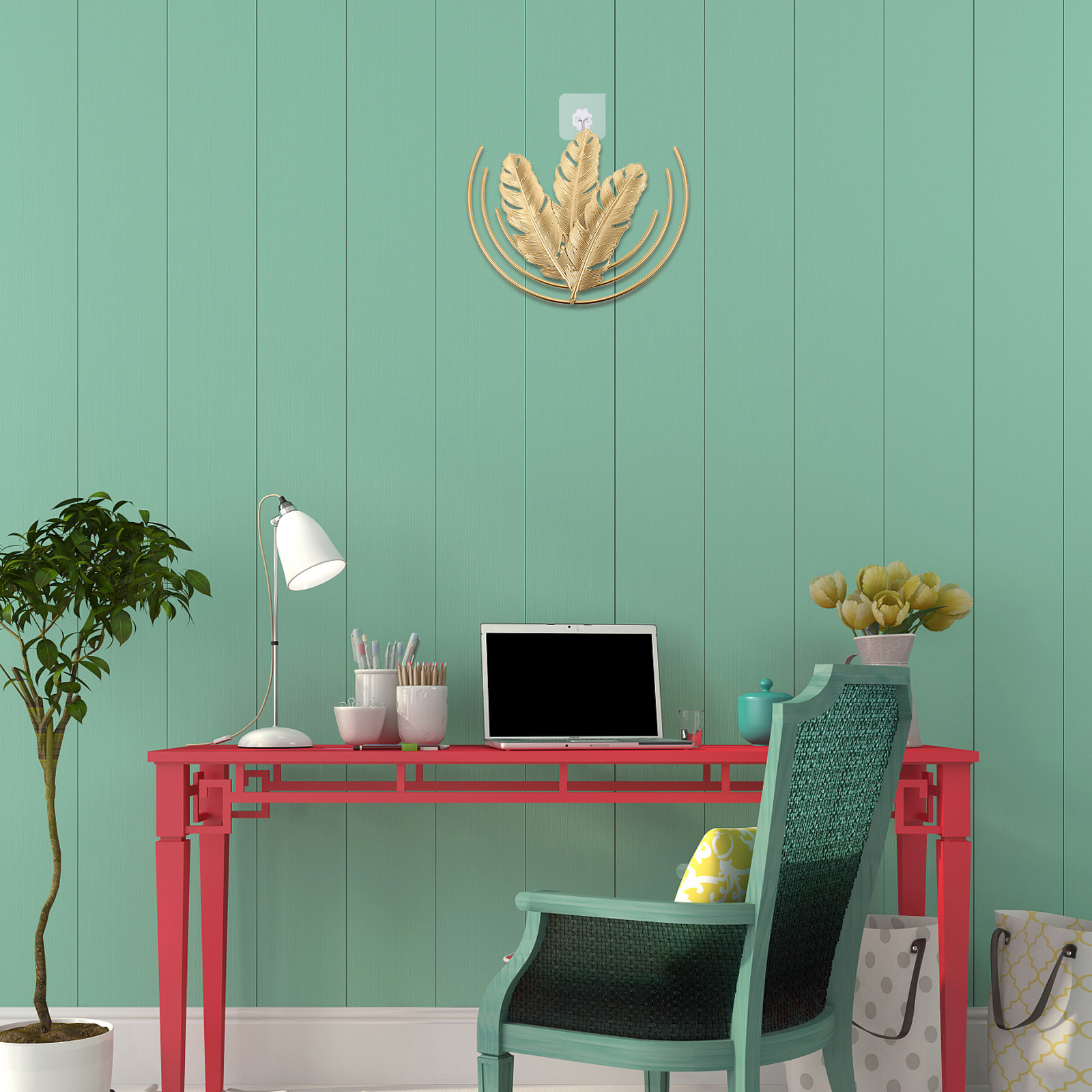 Home Office Background - Pingente de Arte em Ferro com