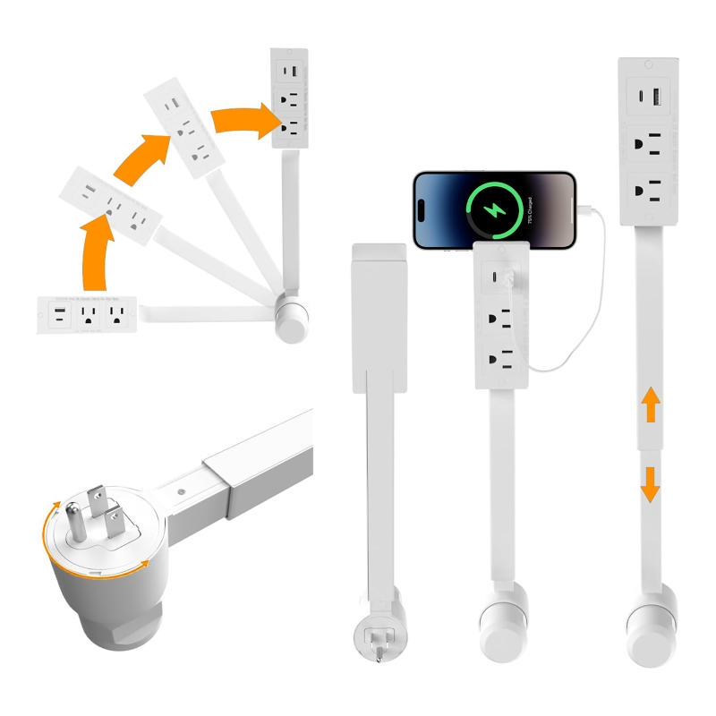 Power Strip Desk - Extensor de Tomada Elétrica com Comprimento