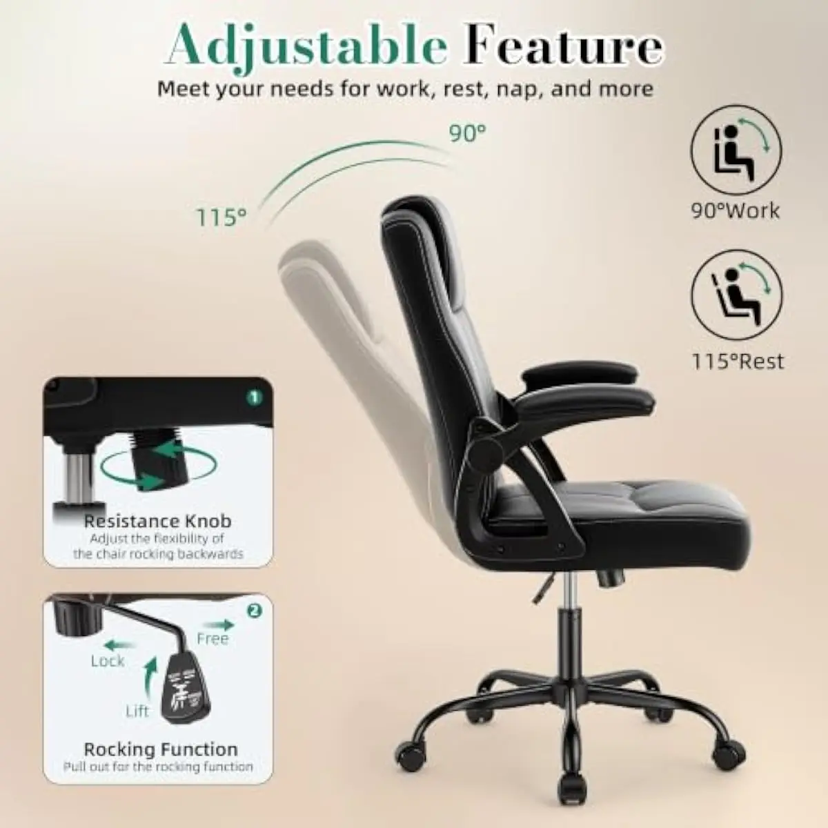 Cadeira de escritório ergonómi - Ergonomic Office Chair avaliação e preço