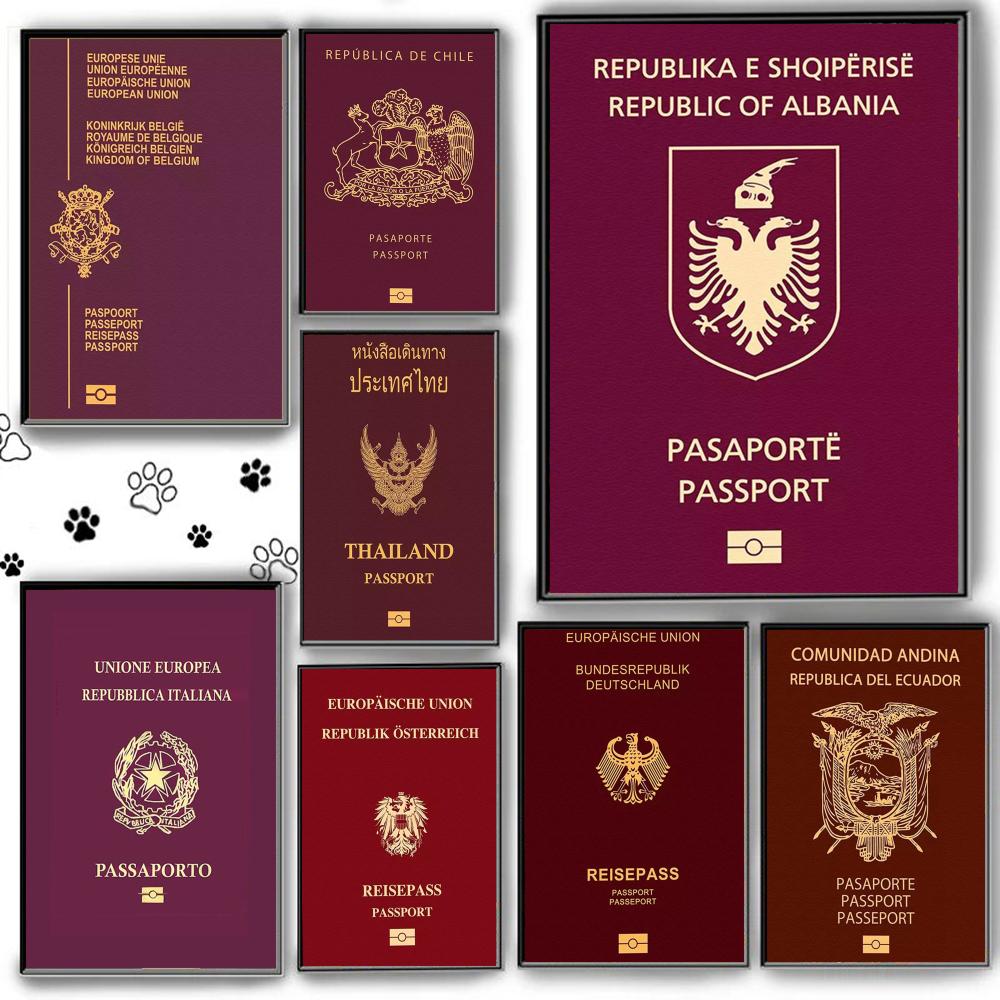 Pôster de passaportes com fund - Home Office For Passport avaliação e preço