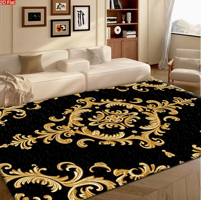 Tapete de Luxo Barroco Dourado - Home Office Background avaliação e preço