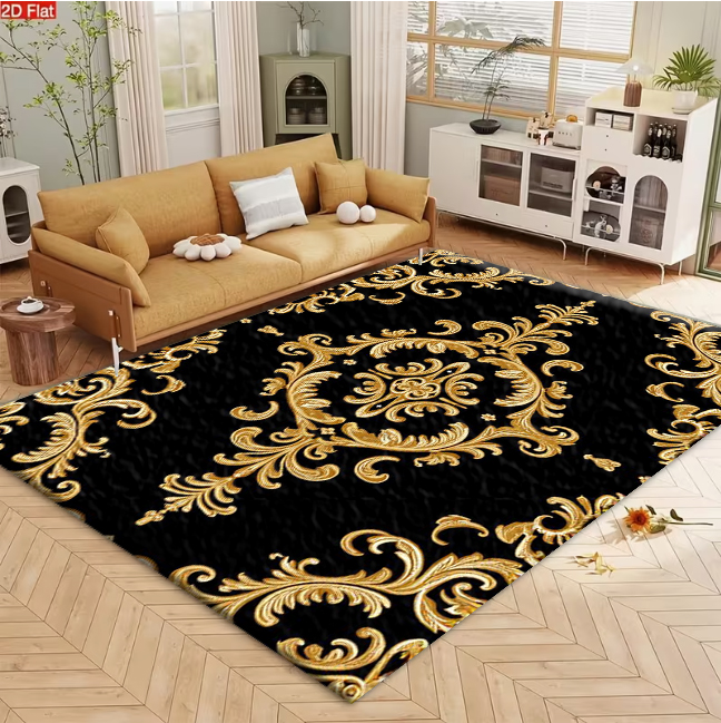 Tapete de Luxo Barroco Dourado - Home Office Background avaliação e preço