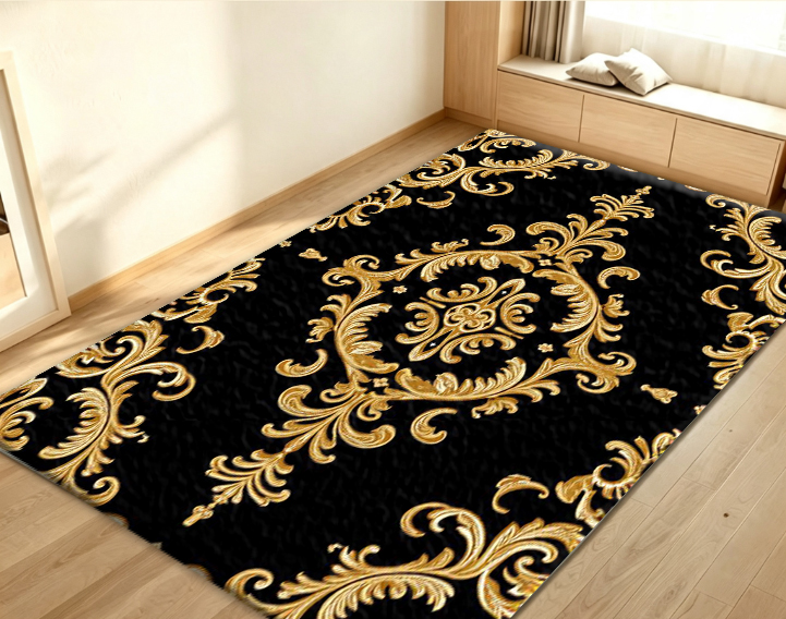 Tapete de Luxo Barroco Dourado - Home Office Background avaliação e preço