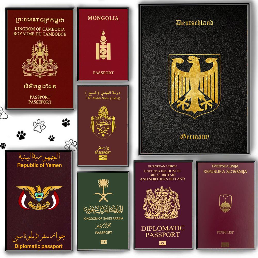Pôster de passaportes com fund - Home Office For Passport avaliação e preço